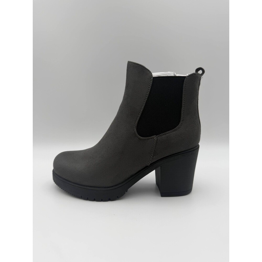 Dream Pairs Ankle Boots Gray Block Heel Chelsea Size 7